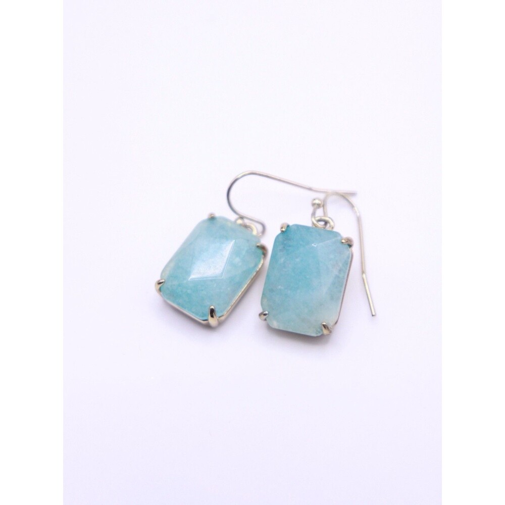 Banana Republic Gold Tone blue stone drop earrings